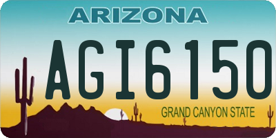 AZ license plate AGI6150