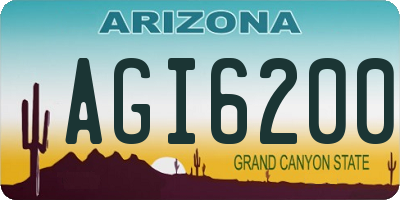 AZ license plate AGI6200