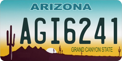 AZ license plate AGI6241