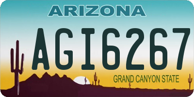AZ license plate AGI6267