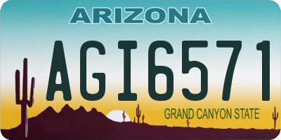 AZ license plate AGI6571