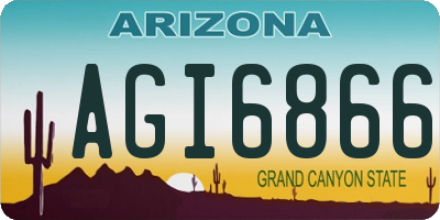 AZ license plate AGI6866