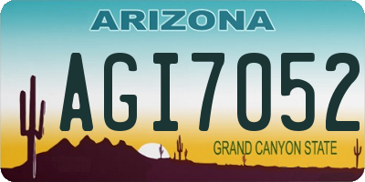 AZ license plate AGI7052
