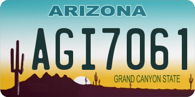 AZ license plate AGI7061
