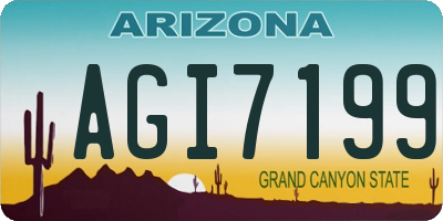 AZ license plate AGI7199