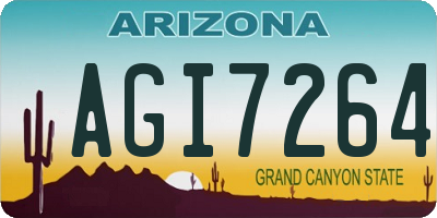 AZ license plate AGI7264