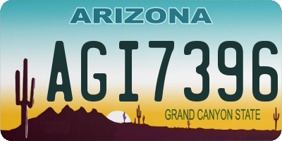 AZ license plate AGI7396