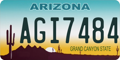 AZ license plate AGI7484