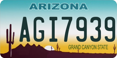 AZ license plate AGI7939