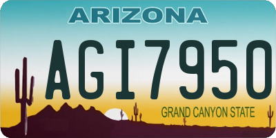 AZ license plate AGI7950