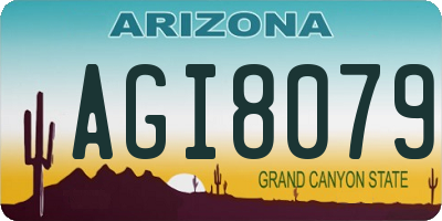 AZ license plate AGI8079