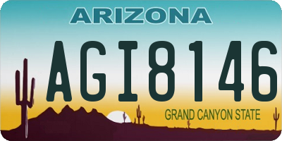 AZ license plate AGI8146