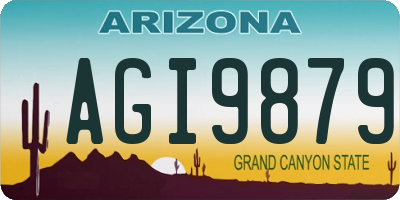 AZ license plate AGI9879