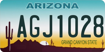 AZ license plate AGJ1028