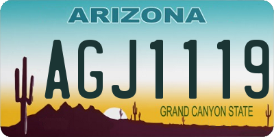 AZ license plate AGJ1119