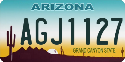 AZ license plate AGJ1127