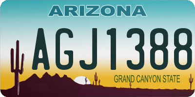 AZ license plate AGJ1388
