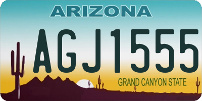 AZ license plate AGJ1555