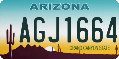 AZ license plate AGJ1664