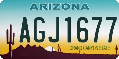 AZ license plate AGJ1677
