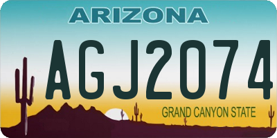 AZ license plate AGJ2074