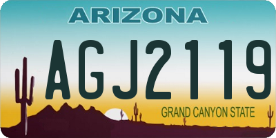 AZ license plate AGJ2119