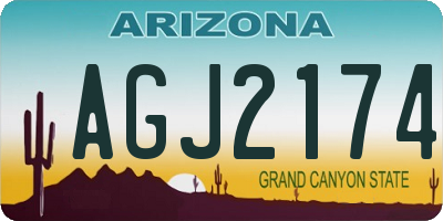 AZ license plate AGJ2174