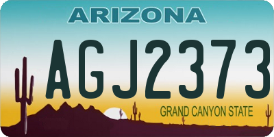 AZ license plate AGJ2373