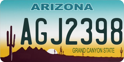 AZ license plate AGJ2398