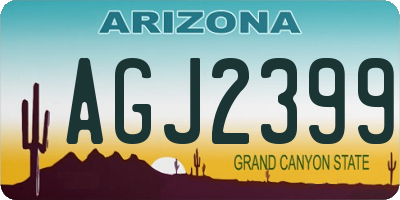 AZ license plate AGJ2399