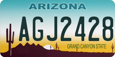 AZ license plate AGJ2428