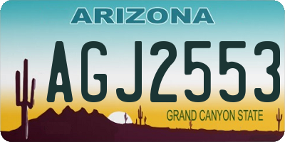 AZ license plate AGJ2553