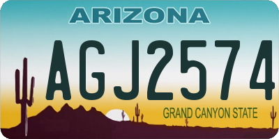 AZ license plate AGJ2574