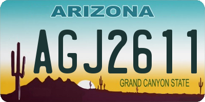 AZ license plate AGJ2611