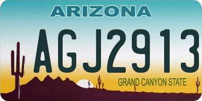 AZ license plate AGJ2913
