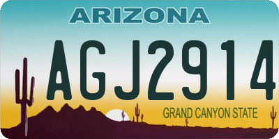 AZ license plate AGJ2914