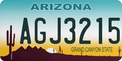 AZ license plate AGJ3215