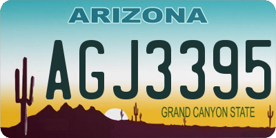 AZ license plate AGJ3395