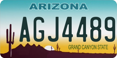 AZ license plate AGJ4489