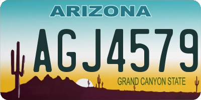 AZ license plate AGJ4579