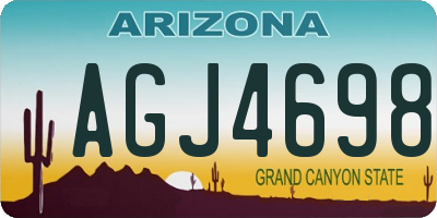 AZ license plate AGJ4698