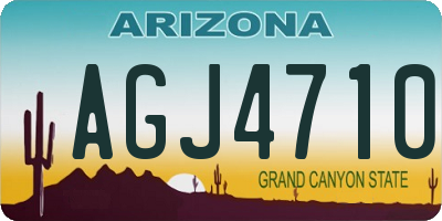 AZ license plate AGJ4710