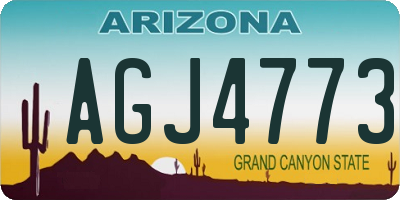 AZ license plate AGJ4773