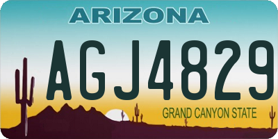AZ license plate AGJ4829