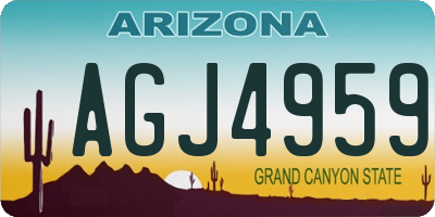 AZ license plate AGJ4959