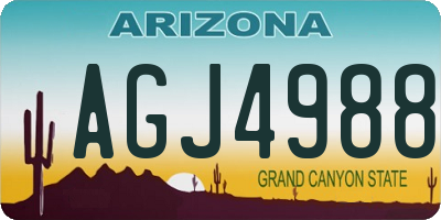 AZ license plate AGJ4988