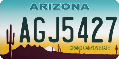 AZ license plate AGJ5427