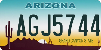 AZ license plate AGJ5744