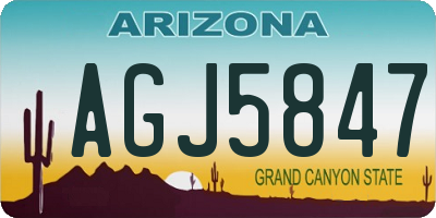 AZ license plate AGJ5847