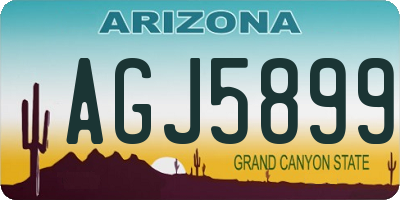 AZ license plate AGJ5899